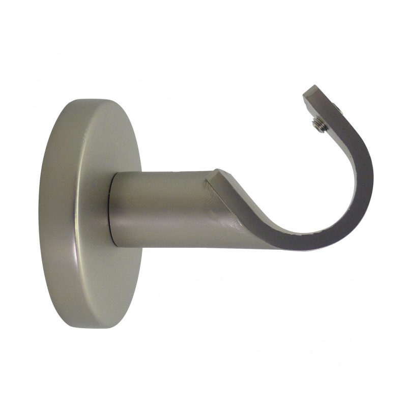 Support Tringle Ouvert D28 Saillie 60mm Nickel Givre