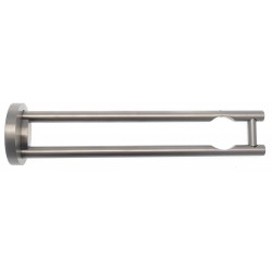 Support Tringle Double Tige D28 Saillie 175mm Nickel Mat